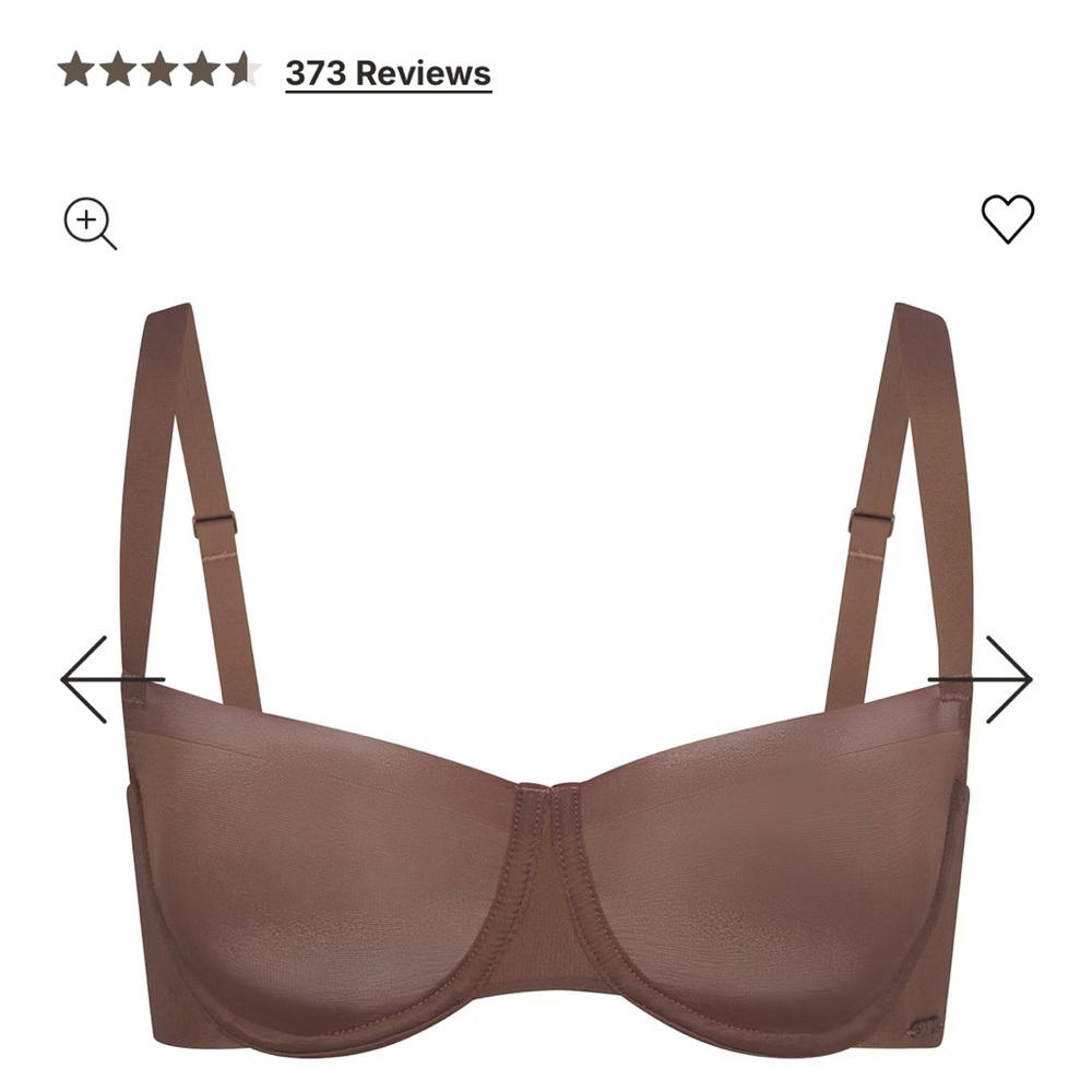SKIMS No-Show Balconette Bra (Jasper) - Picture 5 of 6